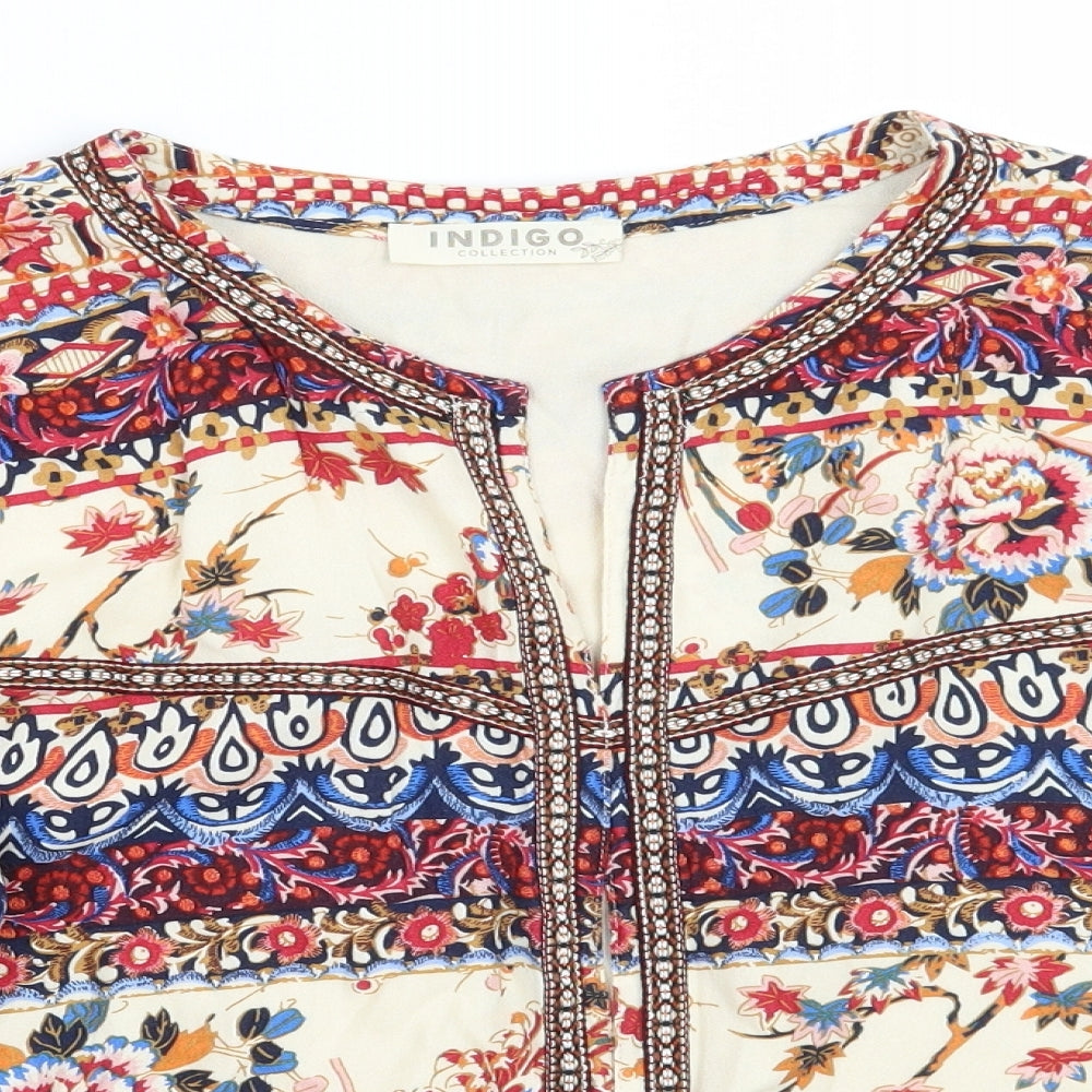 Marks and Spencer Womens Beige Floral  Jacket Blazer Size 14