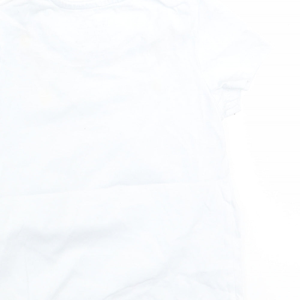 F&F Girls White Floral  Basic T-Shirt Size 9-12 Months