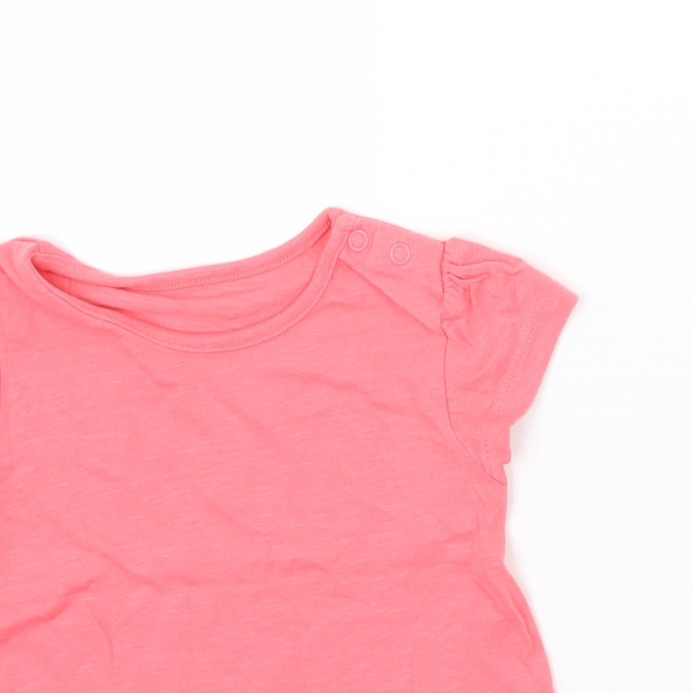 F&F Girls Pink   Basic T-Shirt Size 12-18 Months