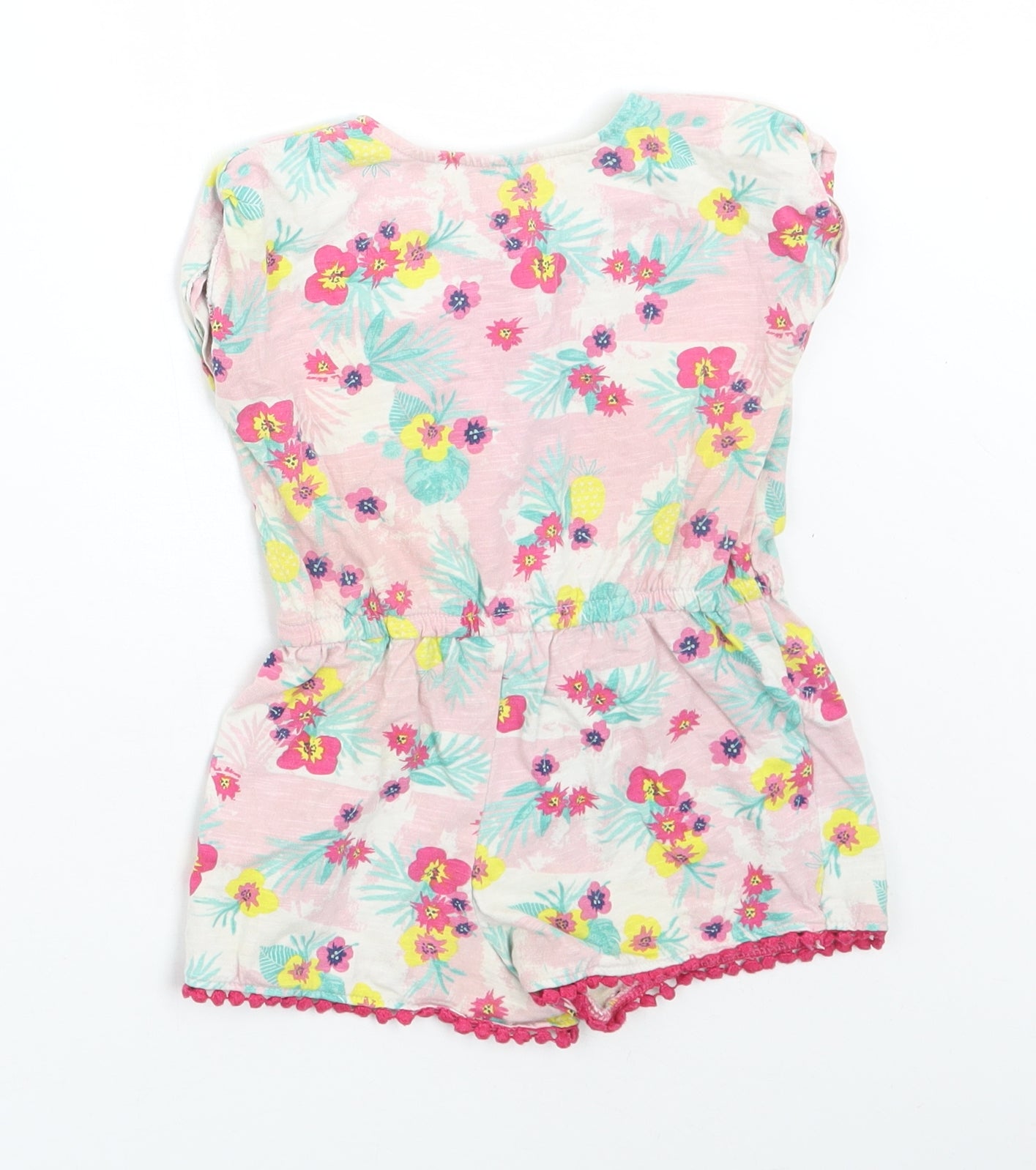 Matalan Girls Pink Floral  Babygrow One-Piece Size 18-24 Months