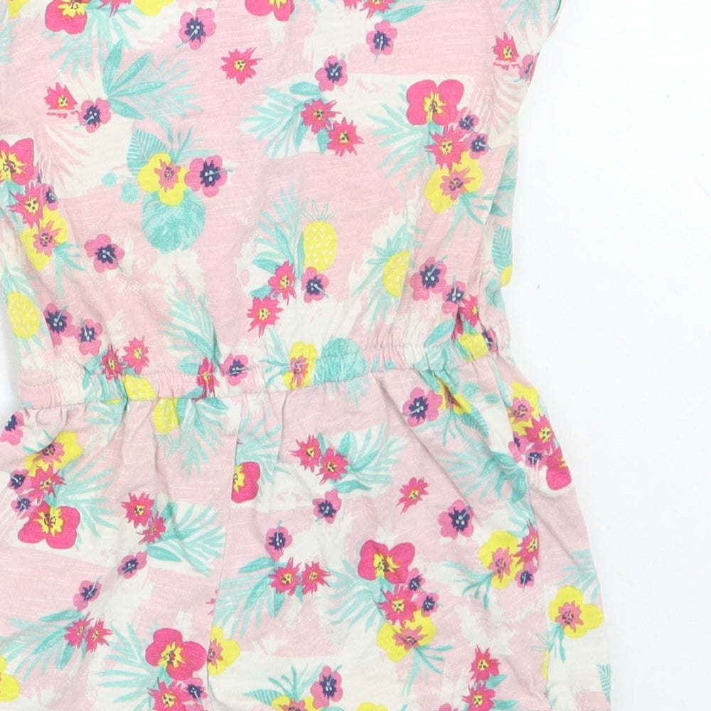 Matalan Girls Pink Floral  Babygrow One-Piece Size 18-24 Months