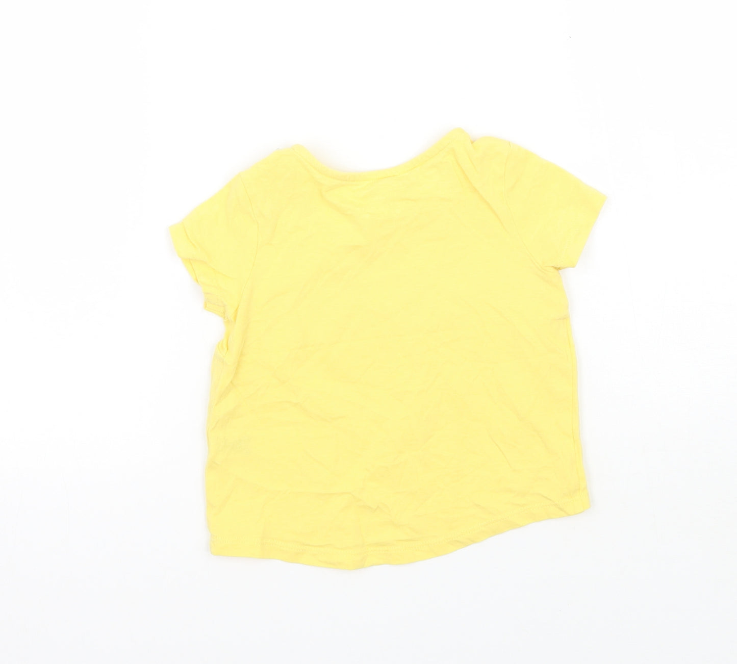 F&F Girls Yellow   Basic T-Shirt Size 9-12 Months