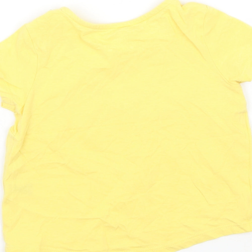 F&F Girls Yellow   Basic T-Shirt Size 9-12 Months