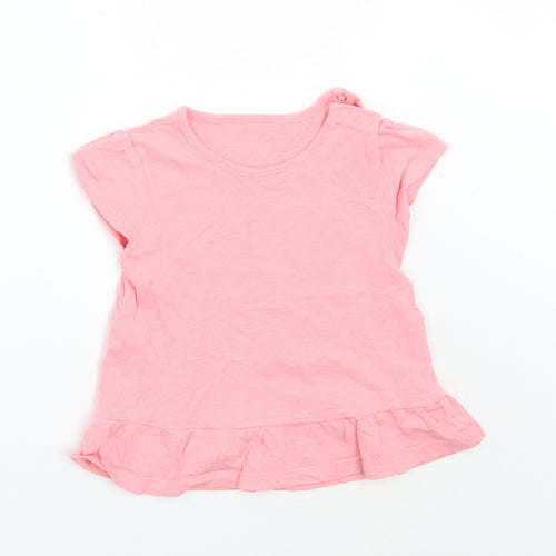 TU Girls Pink   Basic T-Shirt Size 12 Months