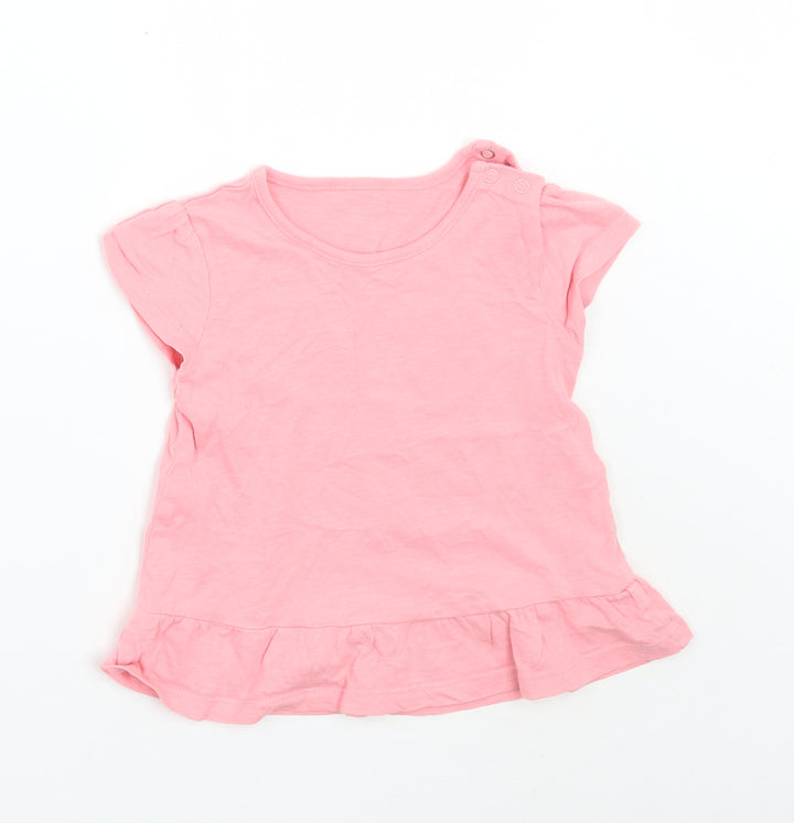 TU Girls Pink Basic T-Shirt Size 12 Months