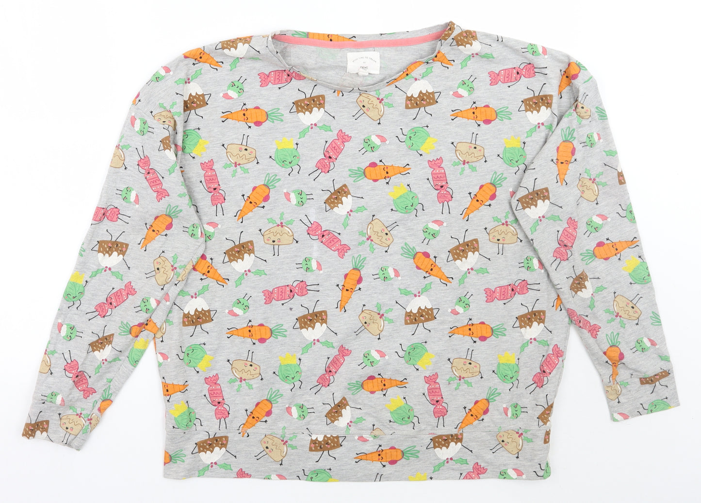 NEXT Womens Grey Geometric  Pullover Jumper Size M