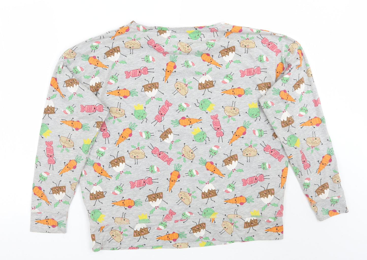 NEXT Womens Grey Geometric  Pullover Jumper Size M