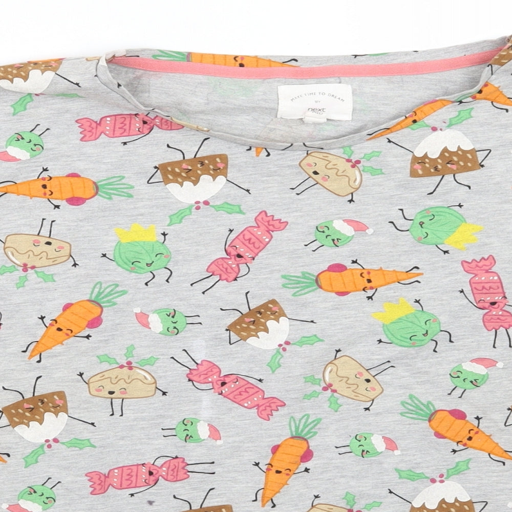 NEXT Womens Grey Geometric  Pullover Jumper Size M