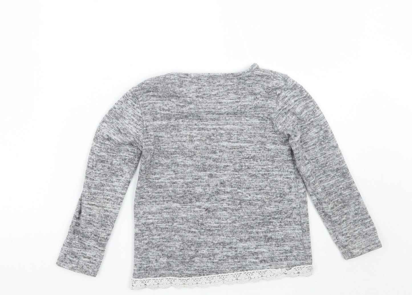 Primark Girls Grey   Pullover Jumper Size 5-6 Years