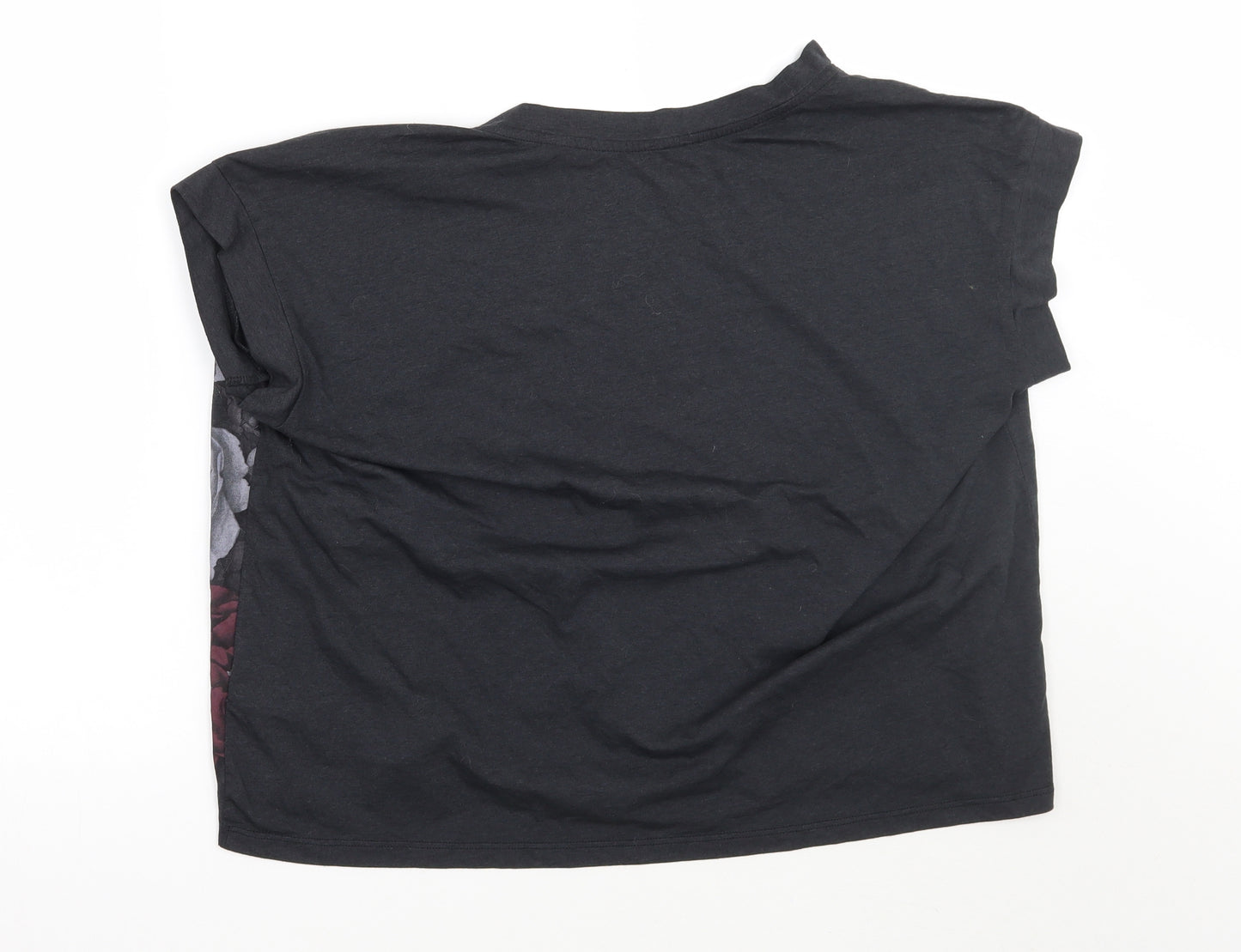 All saints Womens Grey Animal Print  Basic T-Shirt Size S