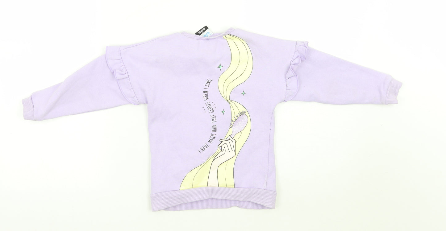 George Girls Purple   Pullover Jumper Size 3-4 Years