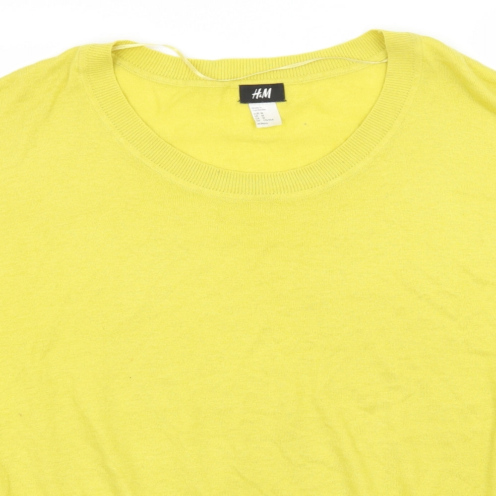 H&M Womens Yellow   Pullover Jumper Size M