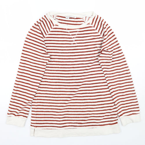 NEXT Womens White Striped  Pullover Jumper Size 6