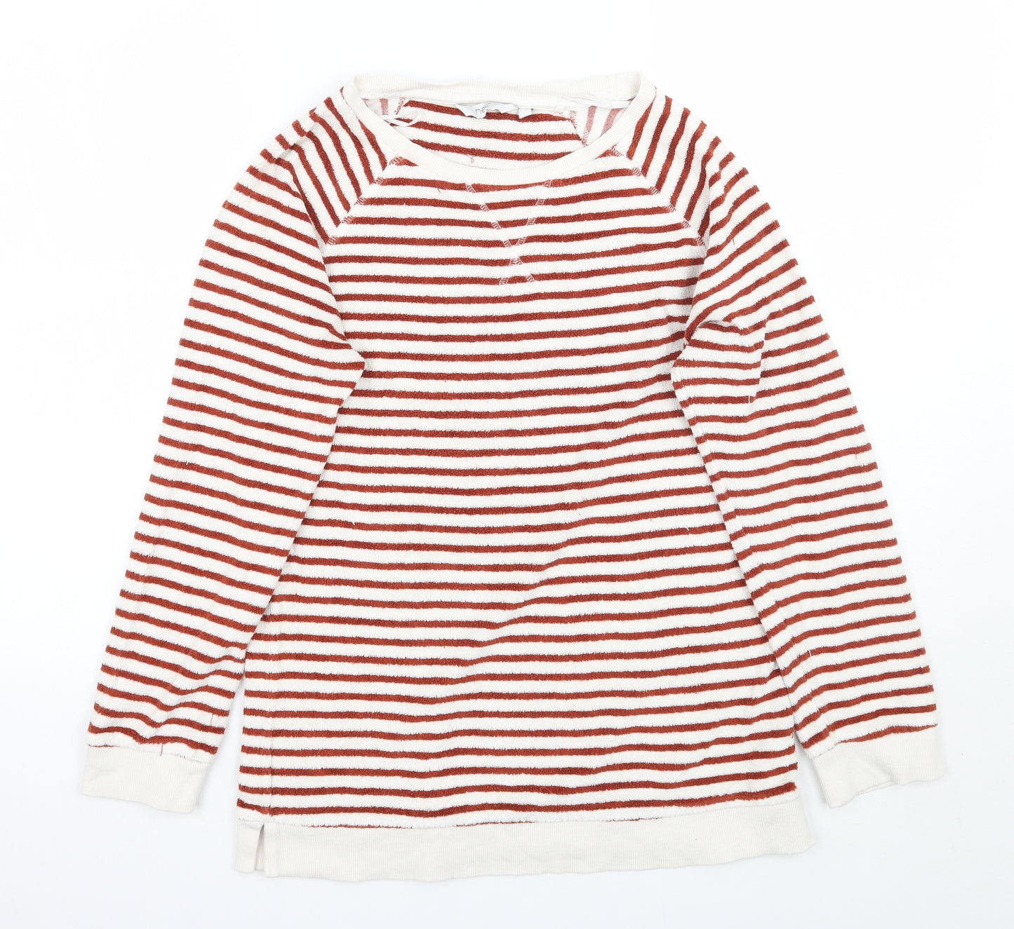 NEXT Womens White Striped  Pullover Jumper Size 6