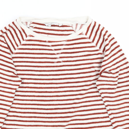 NEXT Womens White Striped  Pullover Jumper Size 6