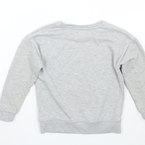 Primark Girls Grey   Pullover Jumper Size 5-6 Years