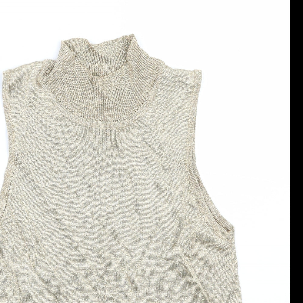 NEXT Womens Gold   Basic T-Shirt Size 10