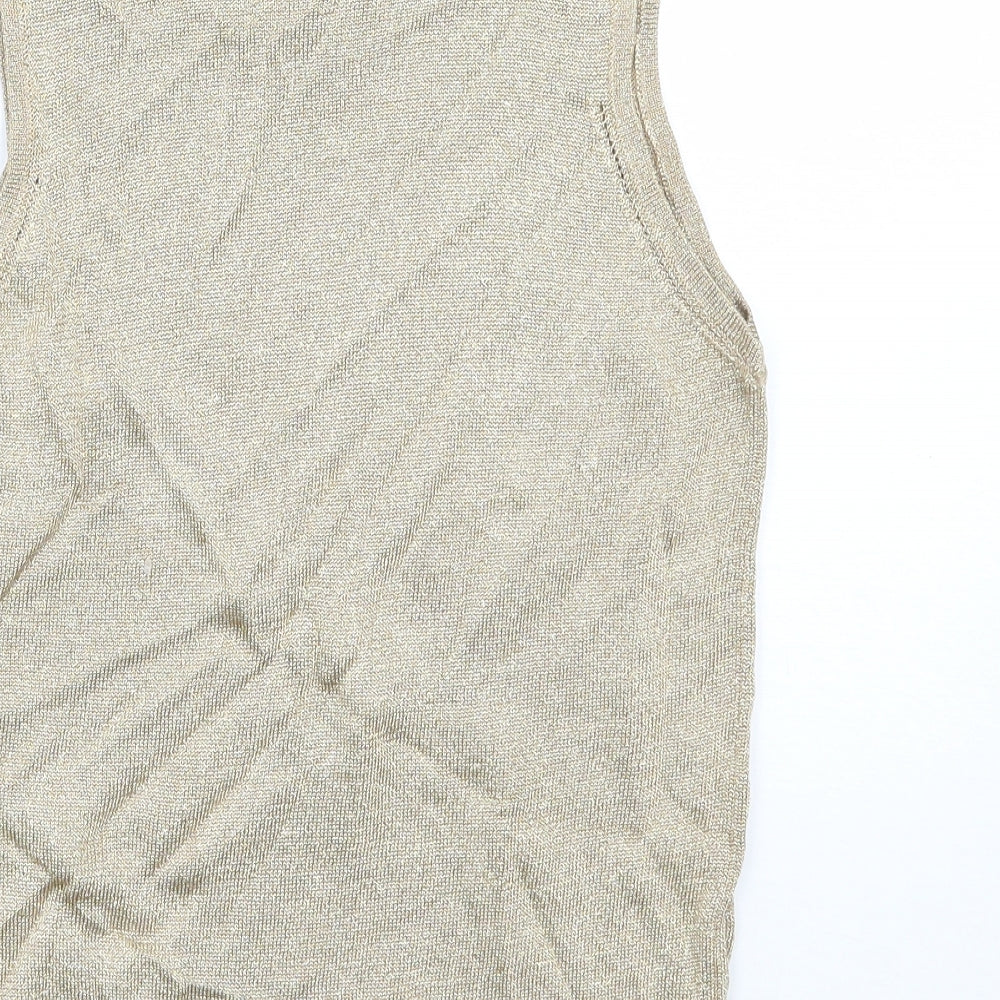 NEXT Womens Gold   Basic T-Shirt Size 10