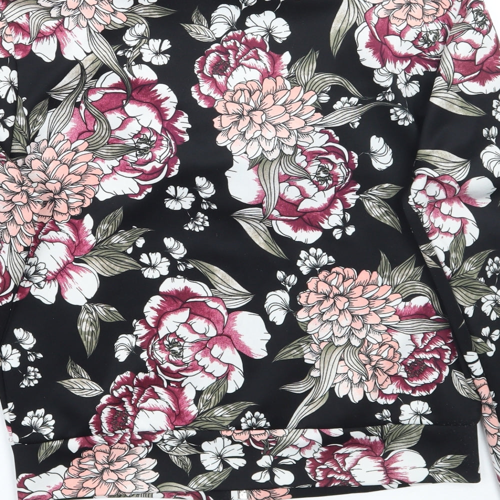 Miss Selfridge Womens Black Floral  Jacket Coat Size 10