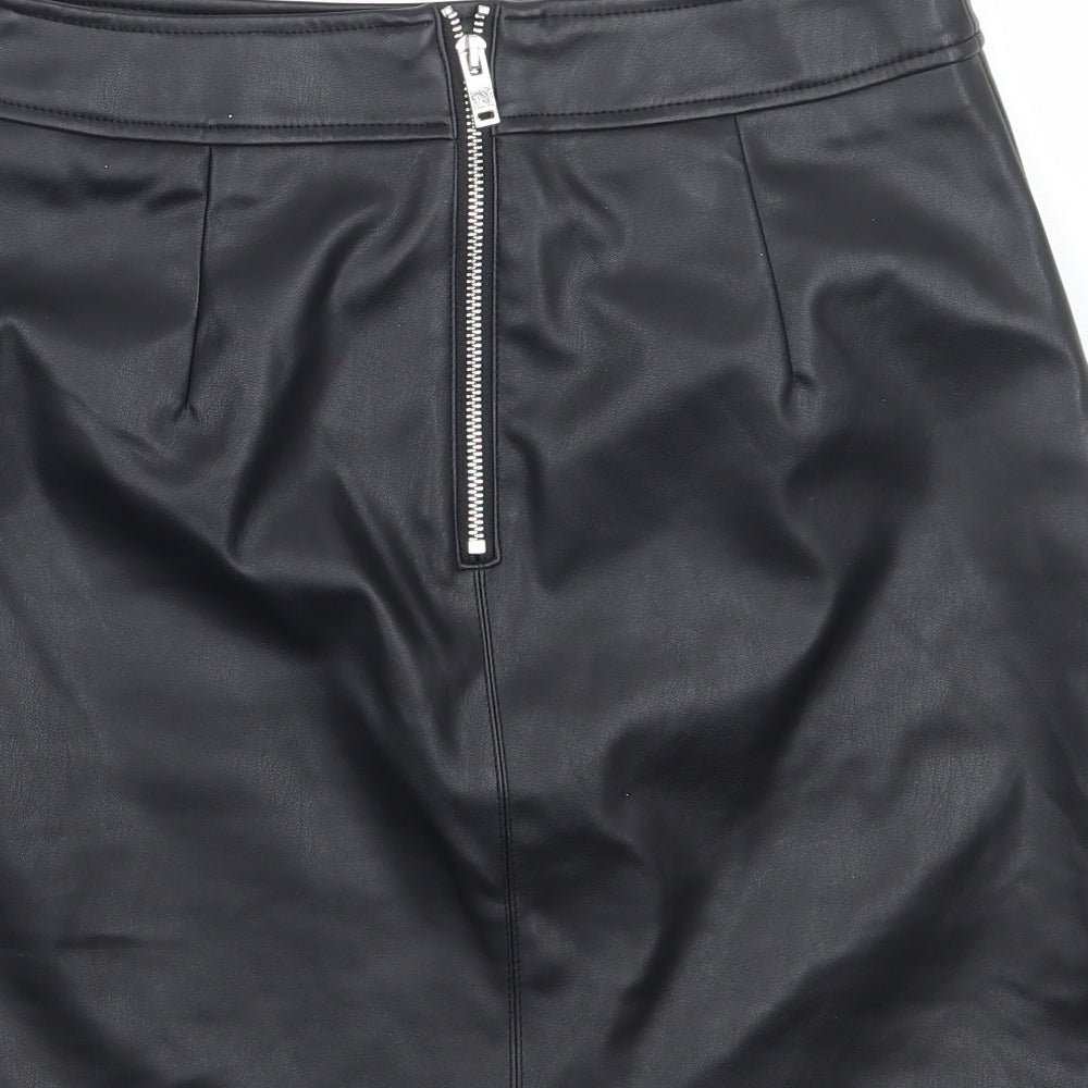 Warehouse Womens Black   A-Line Skirt Size 10