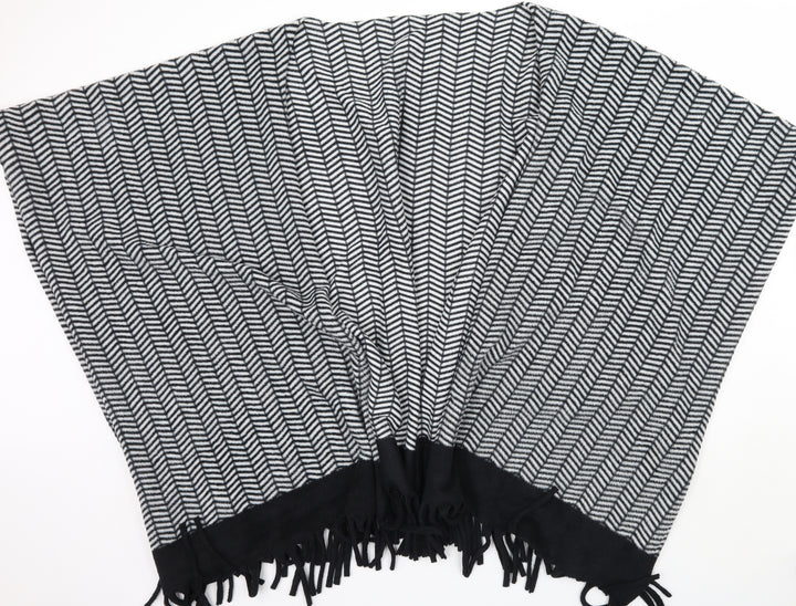 Damart Womens Black Geometric Wrap Jumper One Size