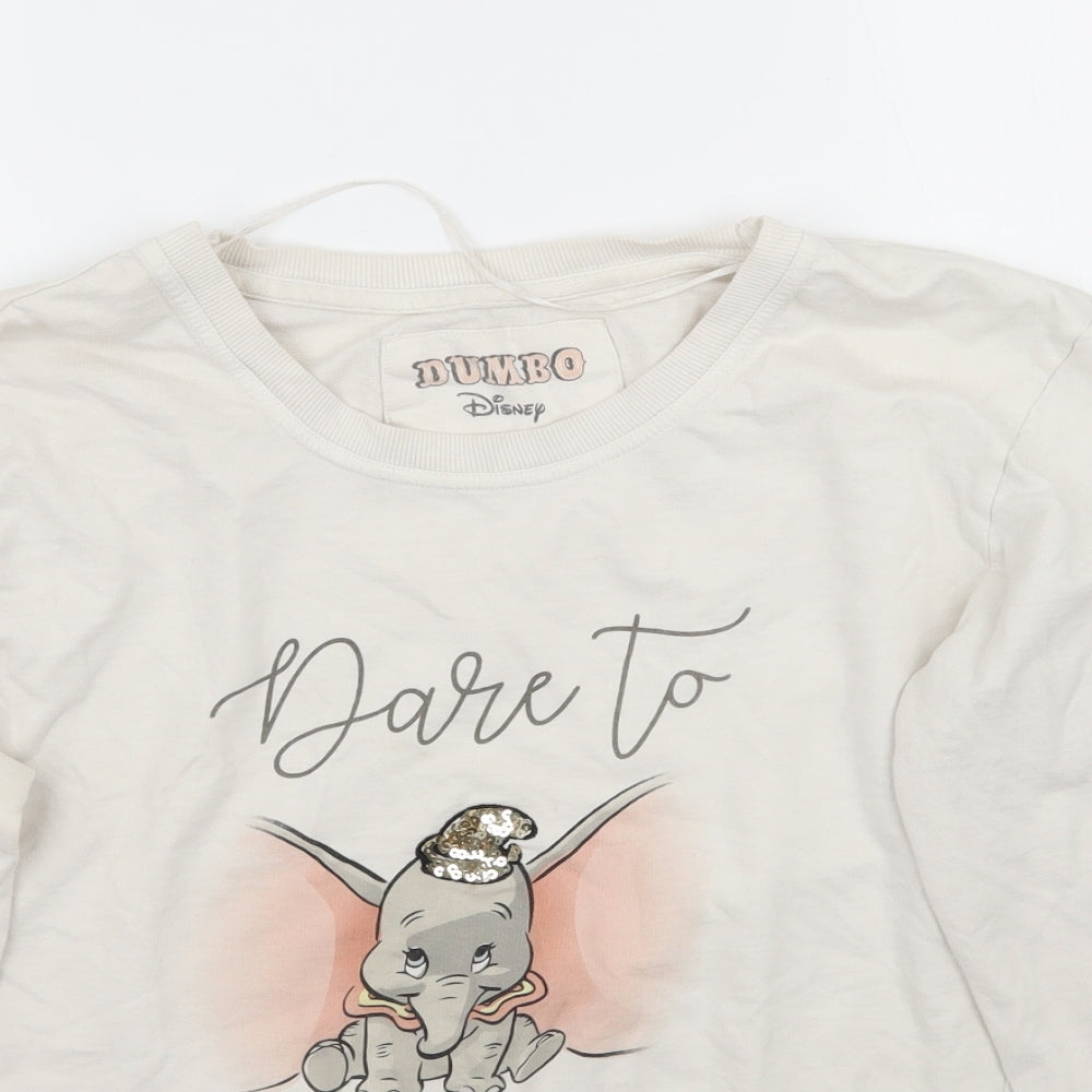 Disney Womens Beige   Pullover Jumper Size 12