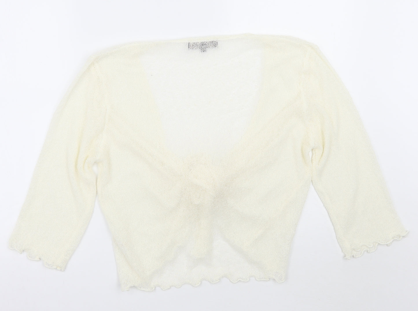 Mud Flower Womens White   Cardigan Jumper Size L