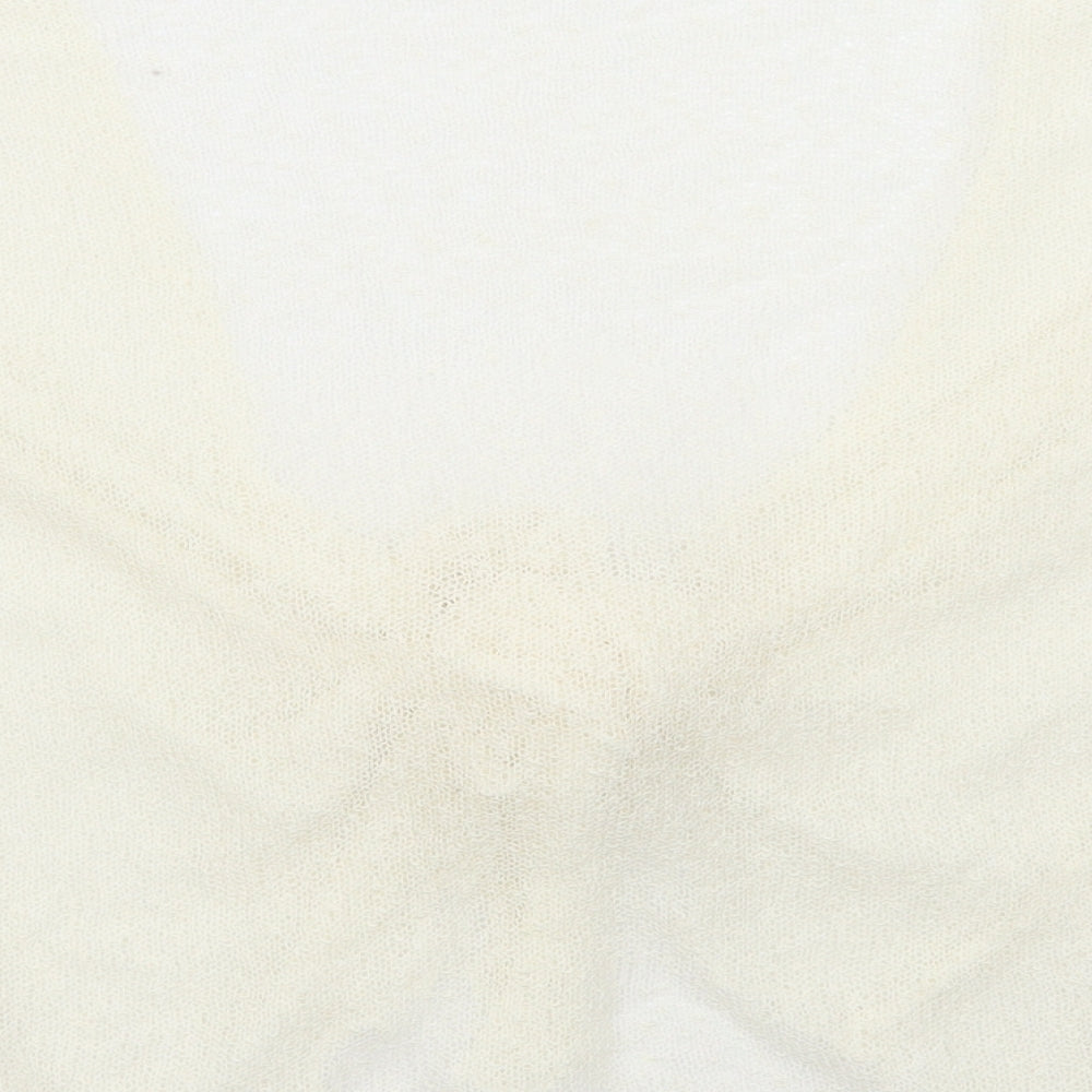 Mud Flower Womens White   Cardigan Jumper Size L