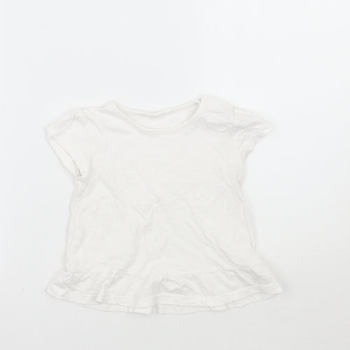 TU Girls White   Basic T-Shirt Size 12 Months
