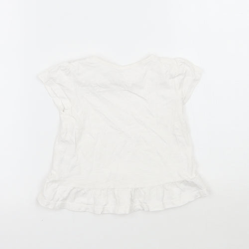 TU Girls White   Basic T-Shirt Size 12 Months