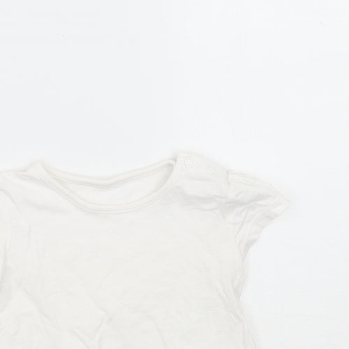 TU Girls White   Basic T-Shirt Size 12 Months