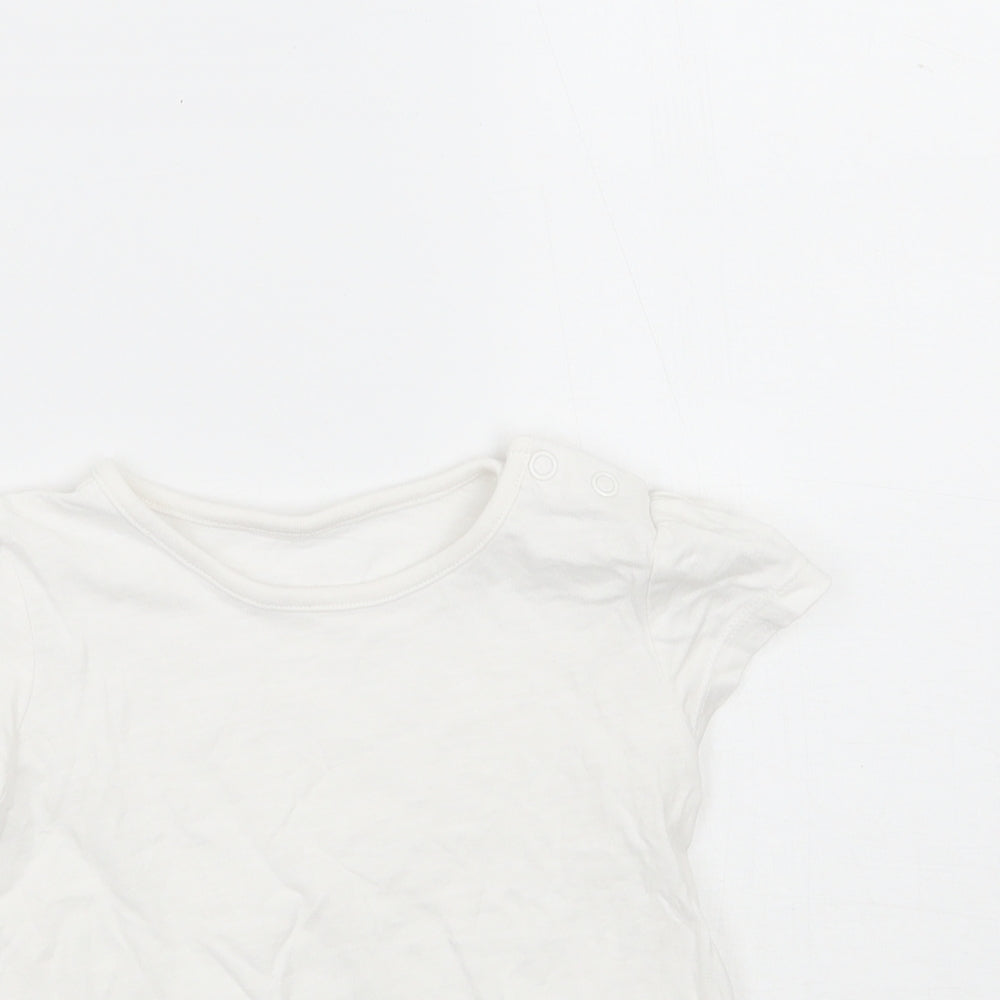 TU Girls White   Basic T-Shirt Size 12 Months