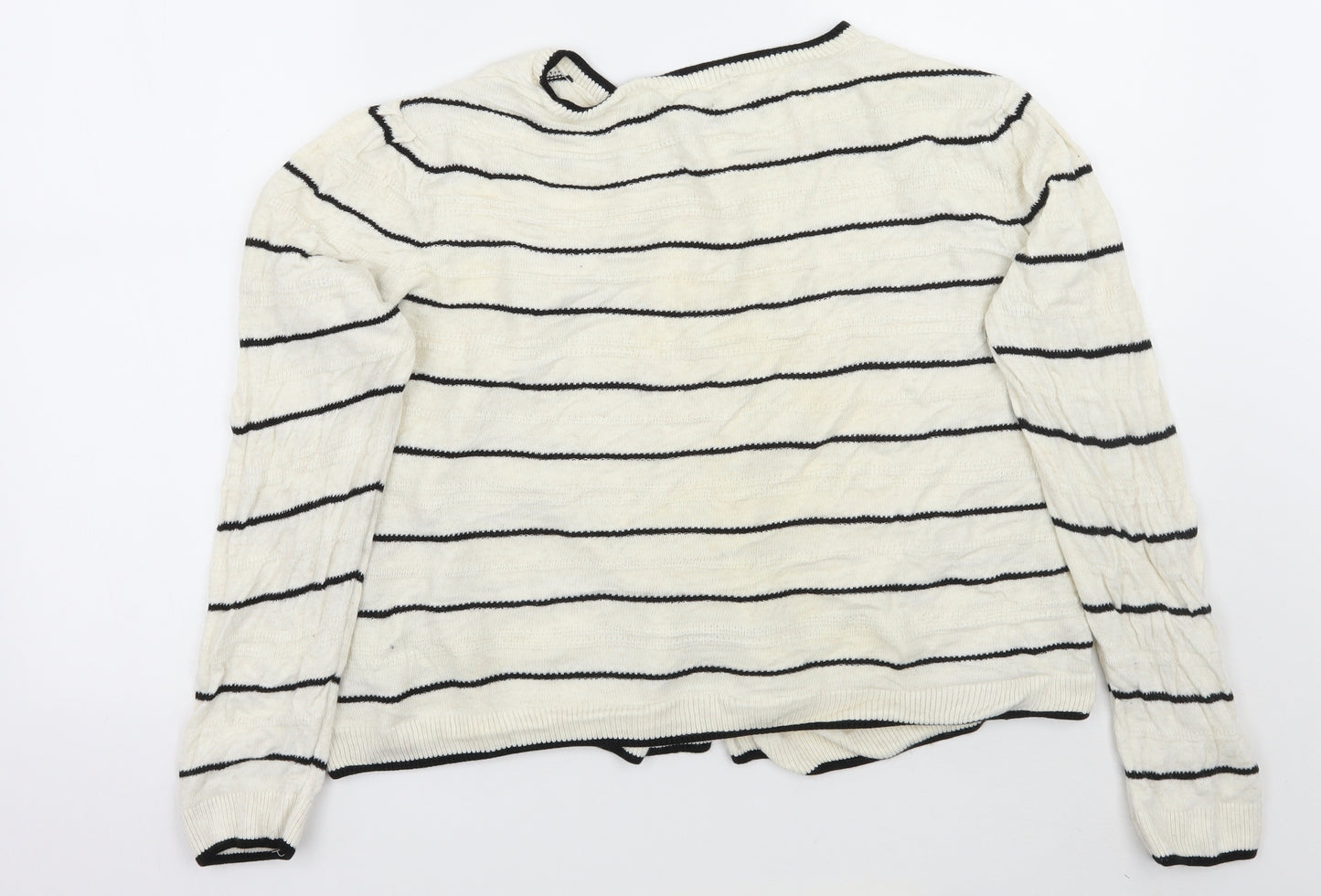 TU Womens Ivory Striped  Cardigan Jumper Size 18