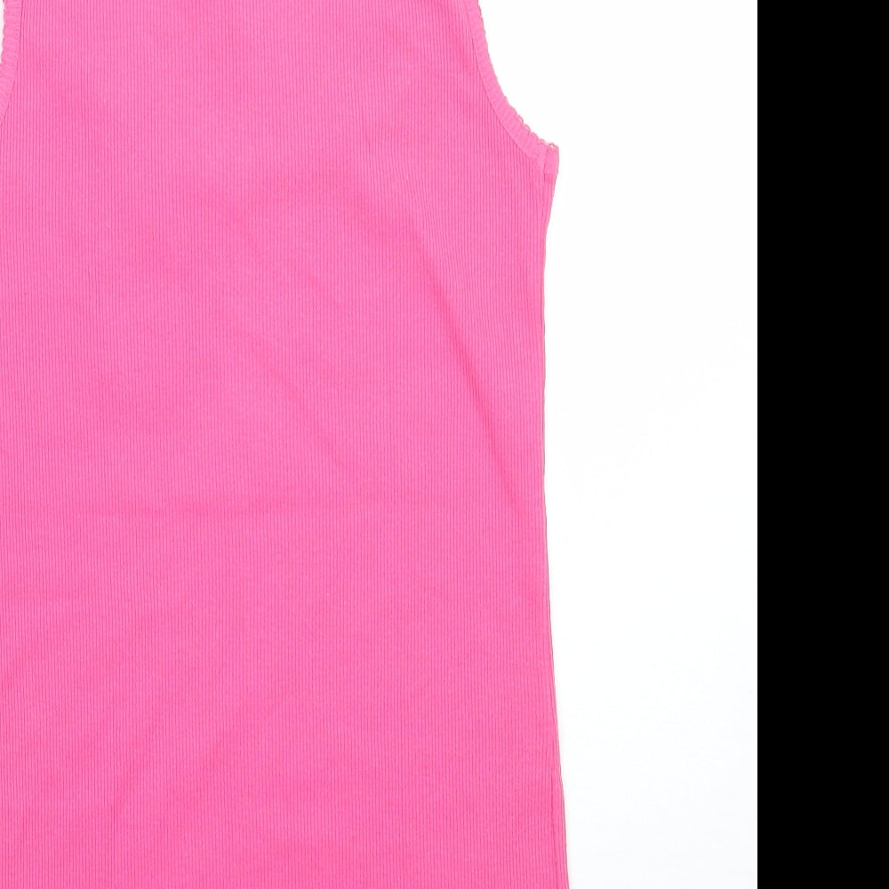 Denim & Co. Womens Pink   Basic Tank Size 12