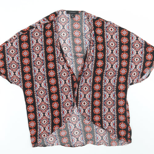 Primark Womens Black Geometric  Cardigan Jumper Size S