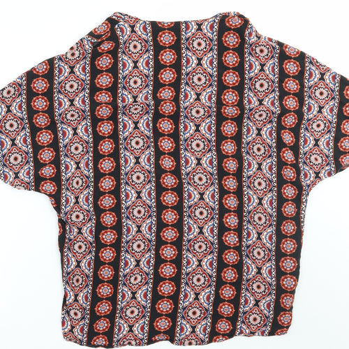 Primark Womens Black Geometric  Cardigan Jumper Size S