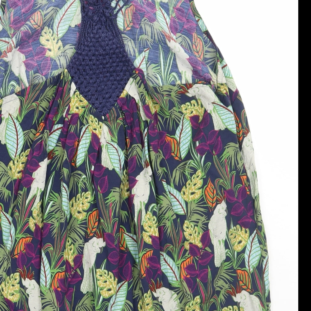 NEXT Womens Green Floral  Basic Tank Size 18