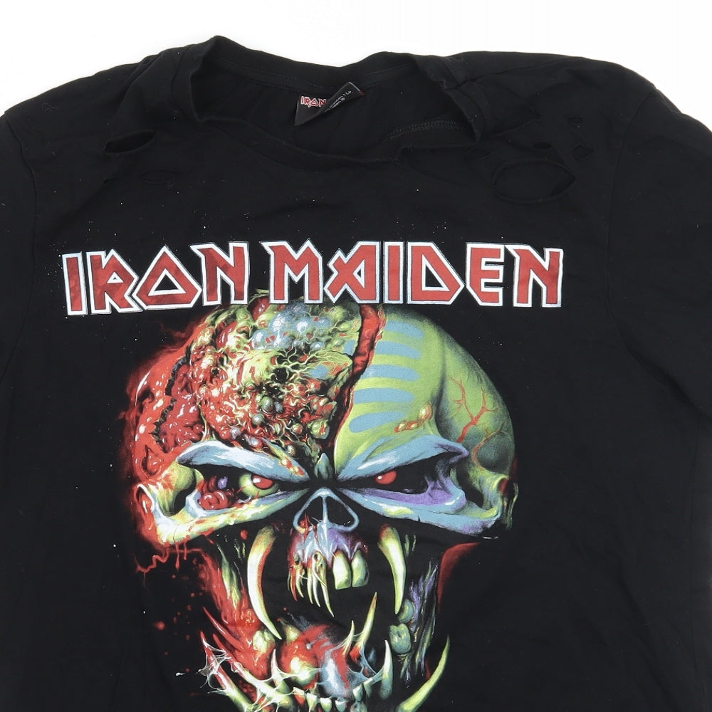 Iron Maiden Mens Black    T-Shirt Size M