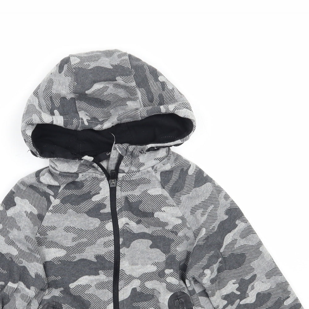 George Boys Grey Camouflage  Jacket Coat Size 4-5 Years