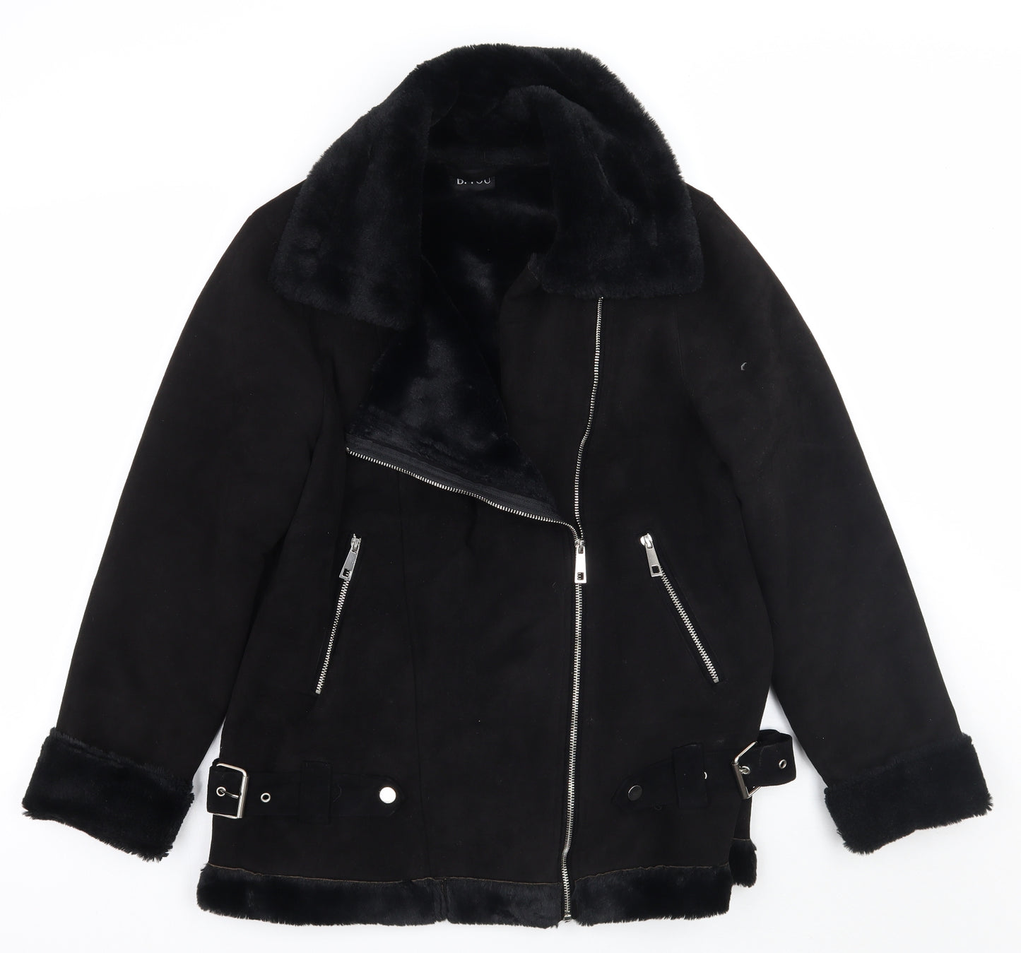 Beyou Womens Black   Jacket Coat Size 14