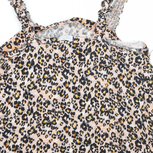 Papaya Womens Pink Animal Print  Basic Tank Size 18