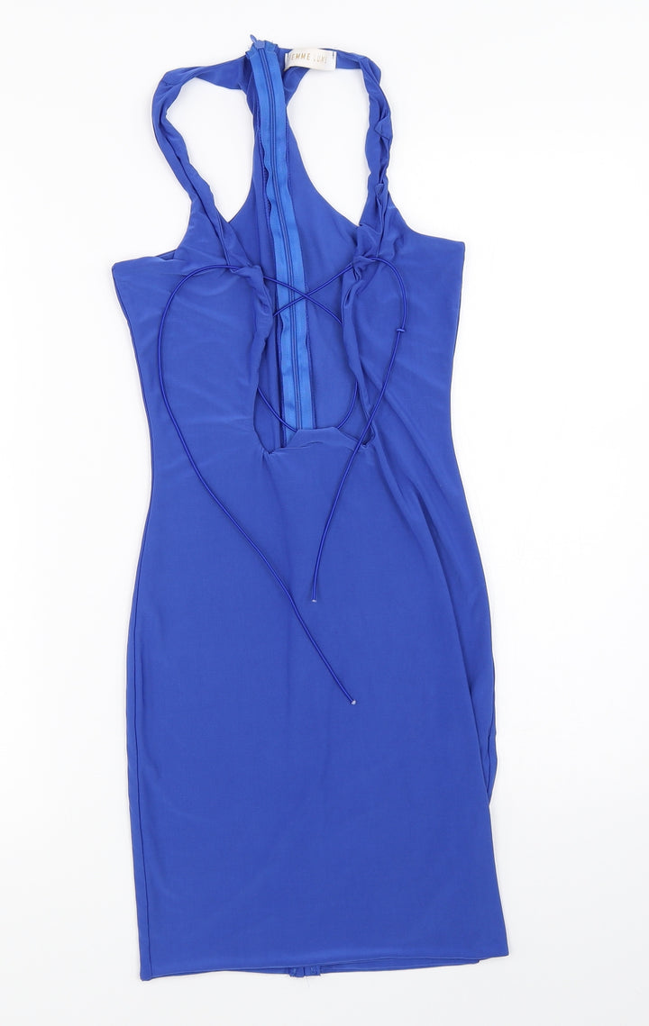 Femme Luxe Womens Blue Bodycon Size 6
