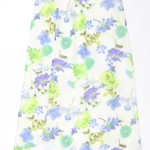 Just Elegance Womens White Floral  Straight & Pencil Skirt Size 12