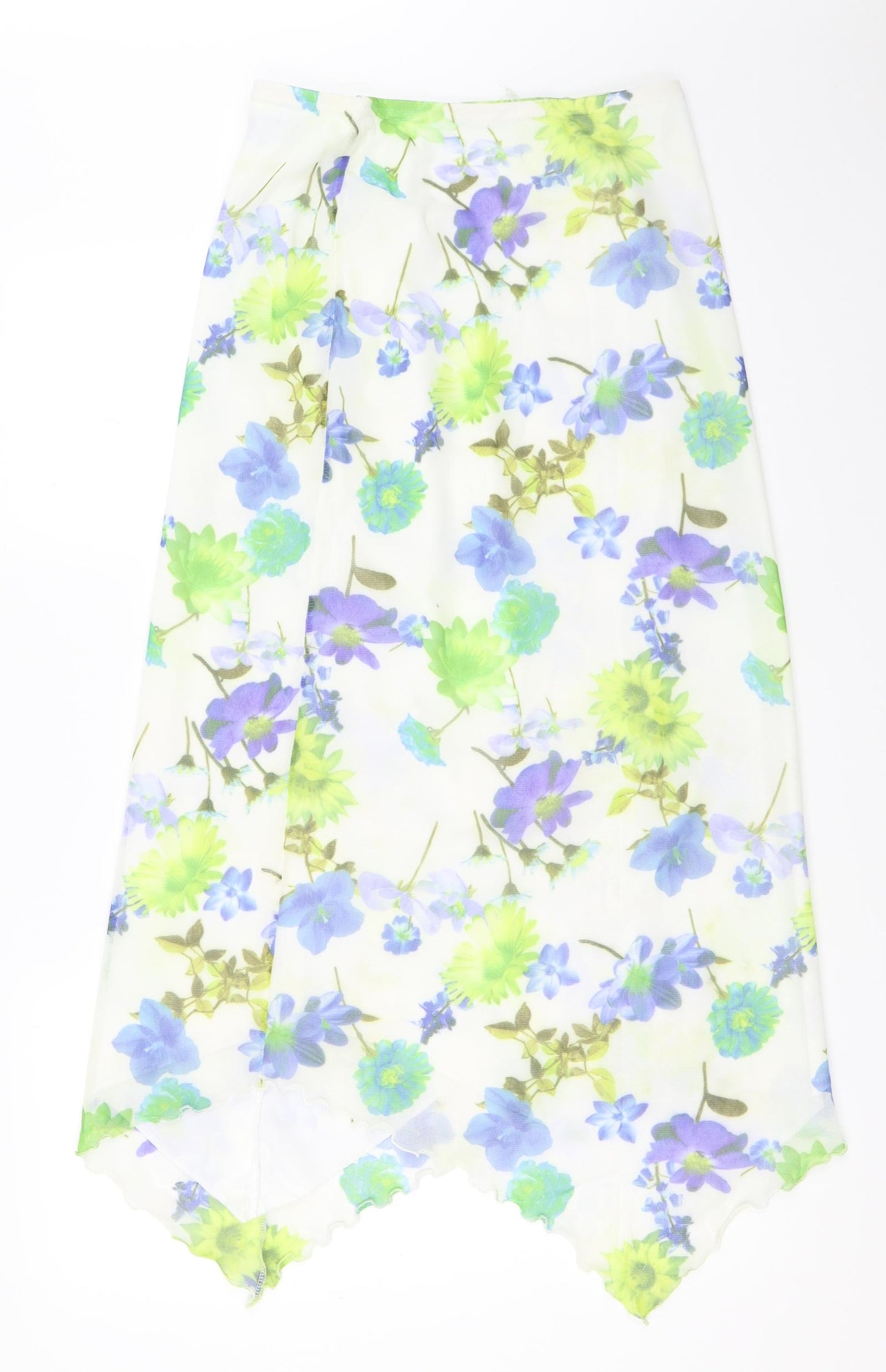 Just Elegance Womens White Floral  Straight & Pencil Skirt Size 12