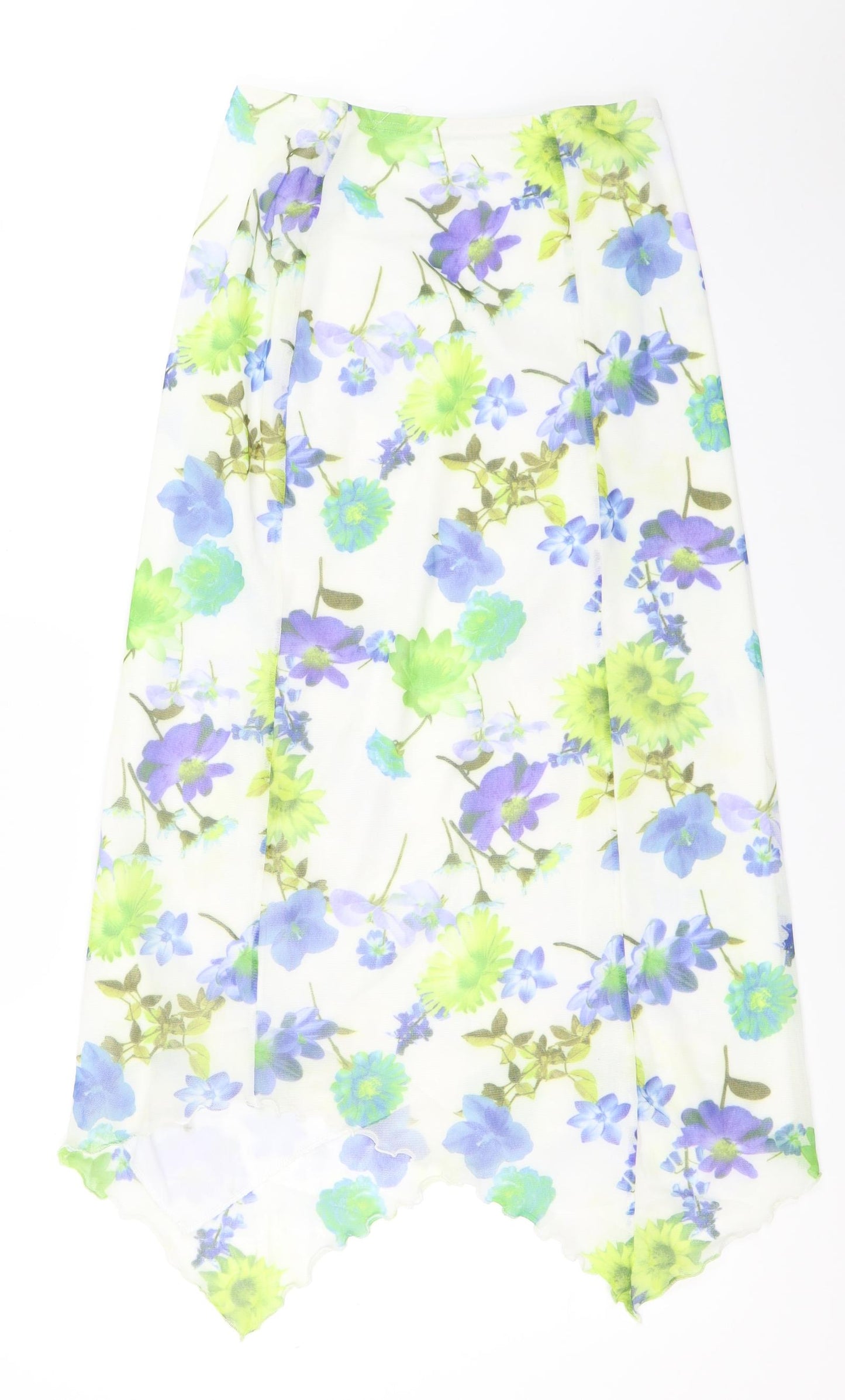Just Elegance Womens White Floral  Straight & Pencil Skirt Size 12