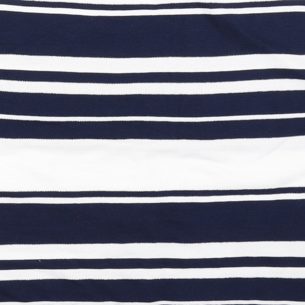 Marks and Spencer Womens Blue Striped  Basic T-Shirt Size 12