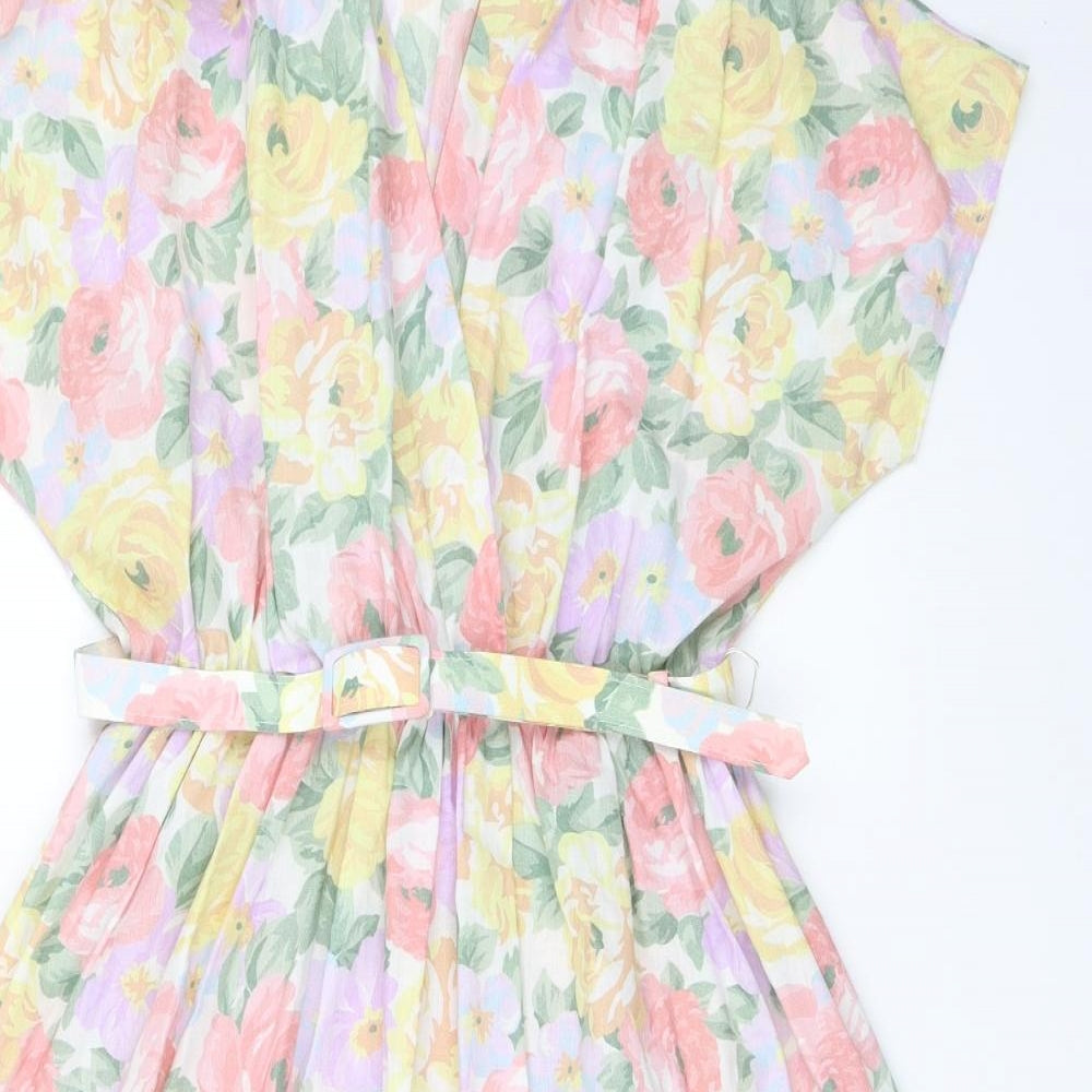 C&A Womens Pink Floral  Fit & Flare  Size 14