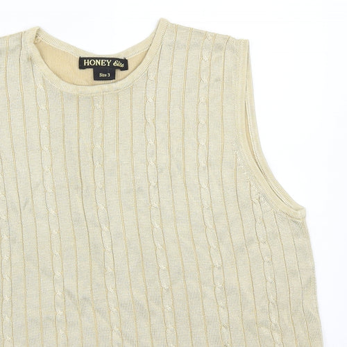 HONEY Womens Beige   Basic Tank Size M