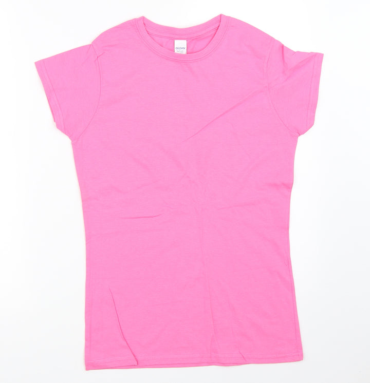 Gildan Womens Pink Basic T-Shirt Size M