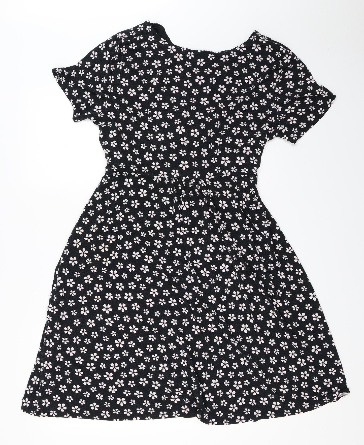 Bonmarché Womens Black Floral  Fit & Flare  Size 16